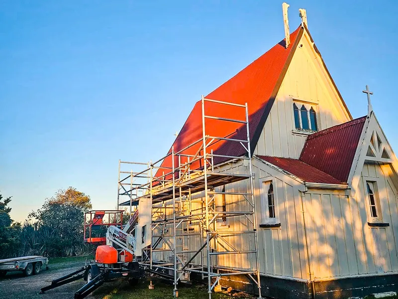Restoration and repair on church building in Manawatu