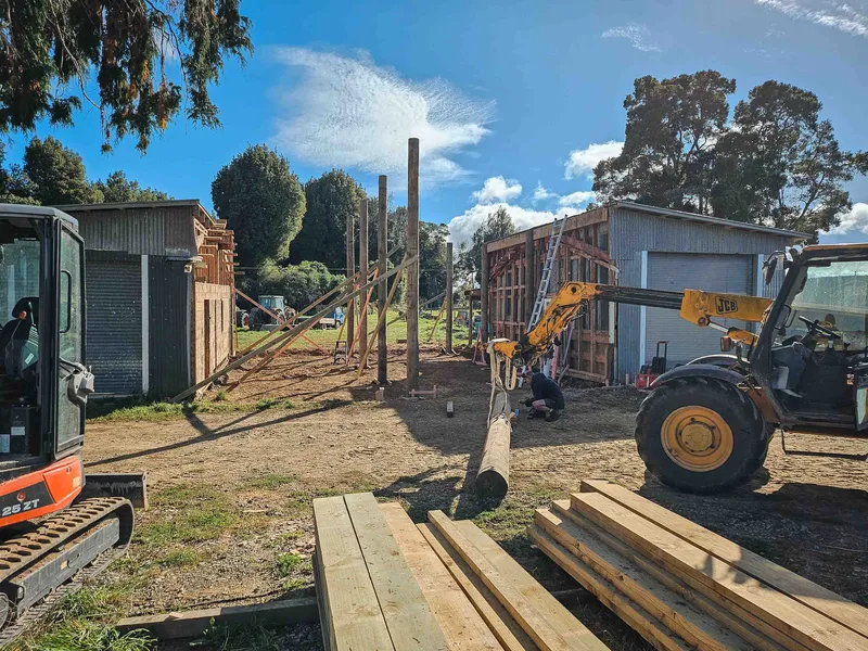 New roof preparation for a shed upgrade, making use of an old building and upgrading for a new purpose