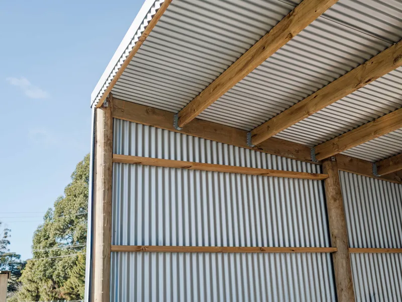 Shed made from timber and corrugated iron, multipurpose for shelter and storage