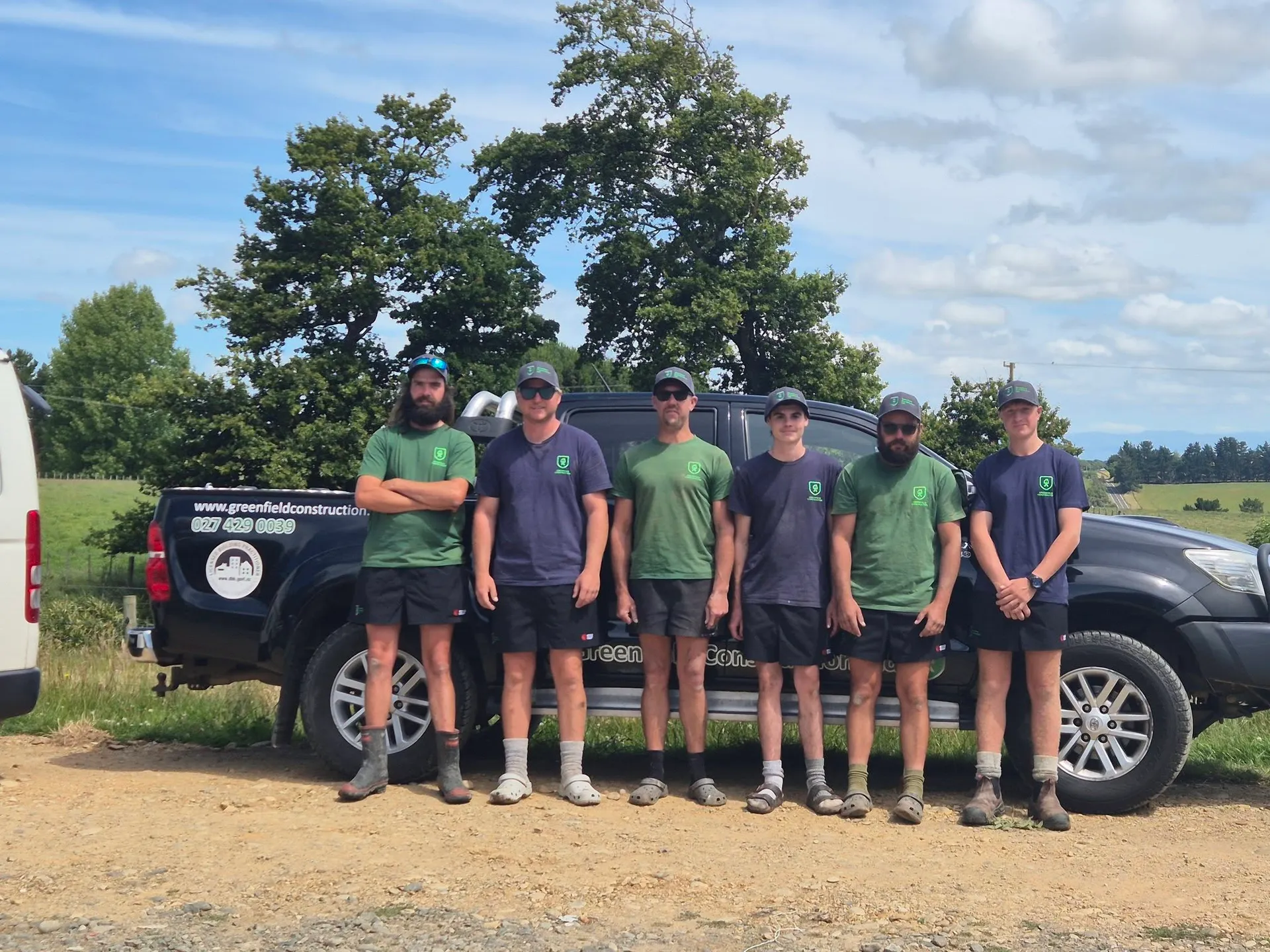 A few members of the Greenfield Construction team