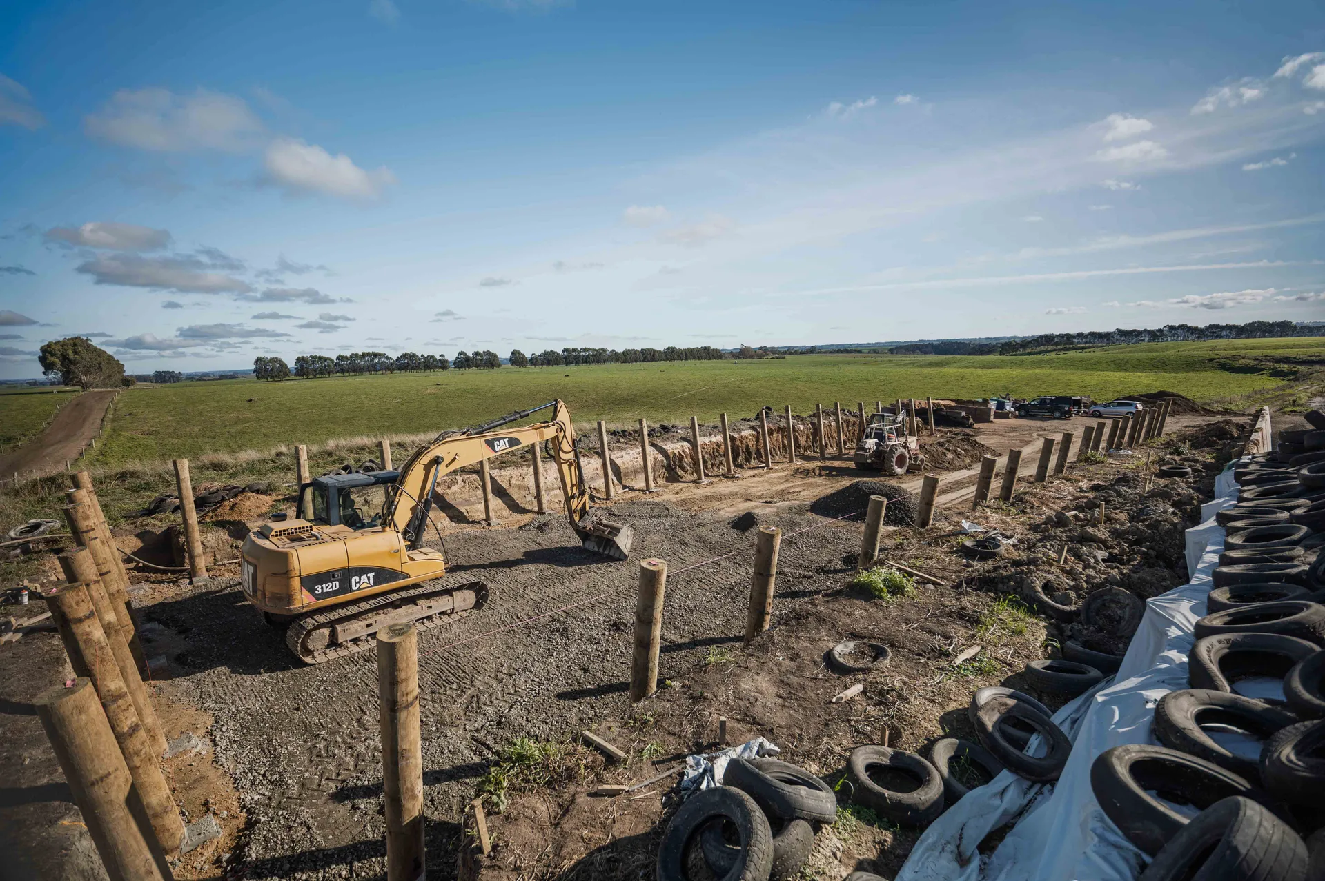 Silage bunker under construction